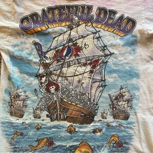 Vintage 1993 Liquid Blue Grateful Dead Ship of Fools tie dye Tee / size Large